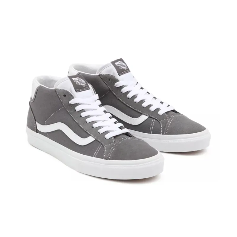 Vans Unisex Mid Skool 37 Sneakers Grey/White-3