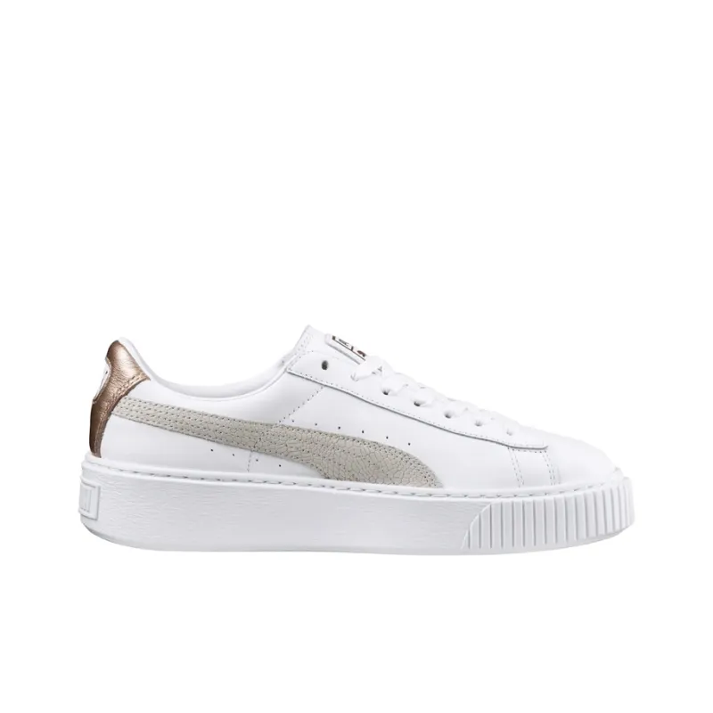 PUMA Basket Platform Euphoria Rg 'White Gray Gold' Women's-1