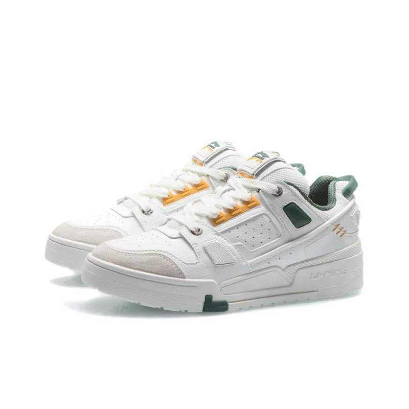 LiNing Coverage Slip Resistant, Abrasion Resistant, Lightweight, Breathable Low Top Skateboard Shoes Men's Ecru-2