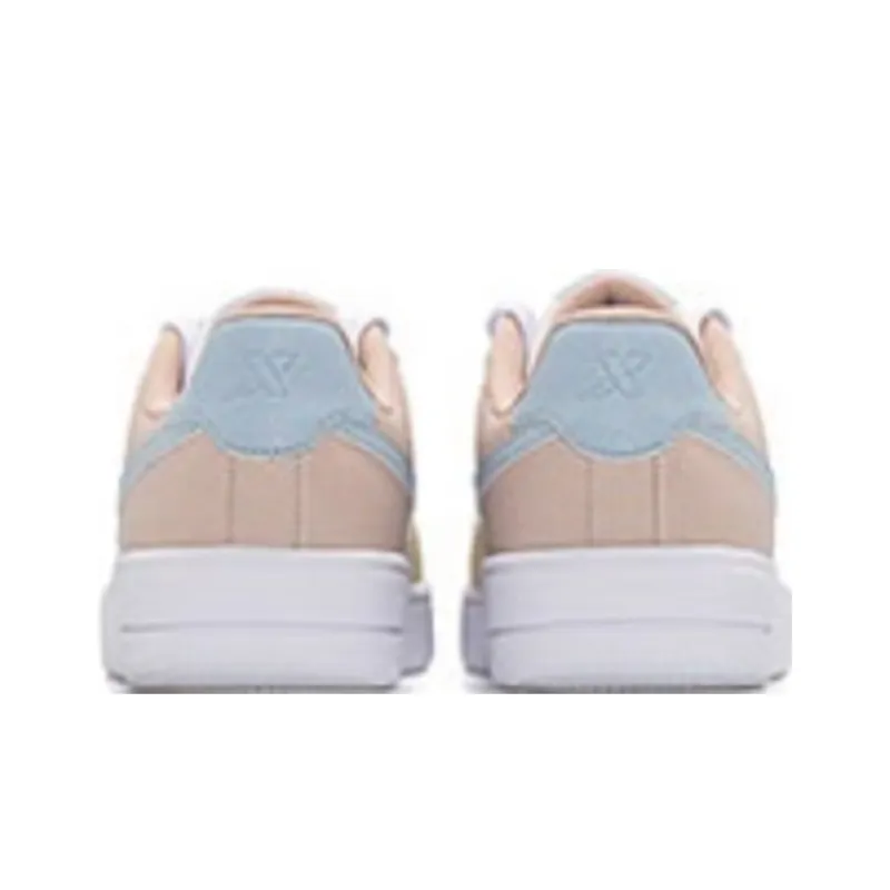 XTEP Air Force One Coverage Anti Slip And Wear Resistant Lightweight Low Top Skateboard Shoes Women's White Pink Blue-3