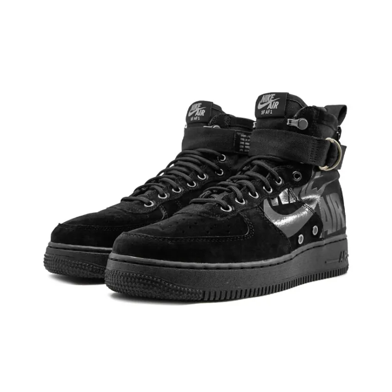 Nike Sf Air Force 1 Mid Black Cool Grey-3