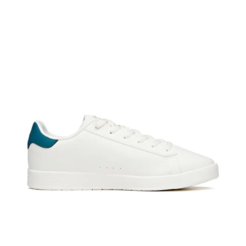 Anta Life Collection Slip Resistant, Abrasion Resistant, Lightweight Low Top Skateboard Shoes Men's White Cyan-1