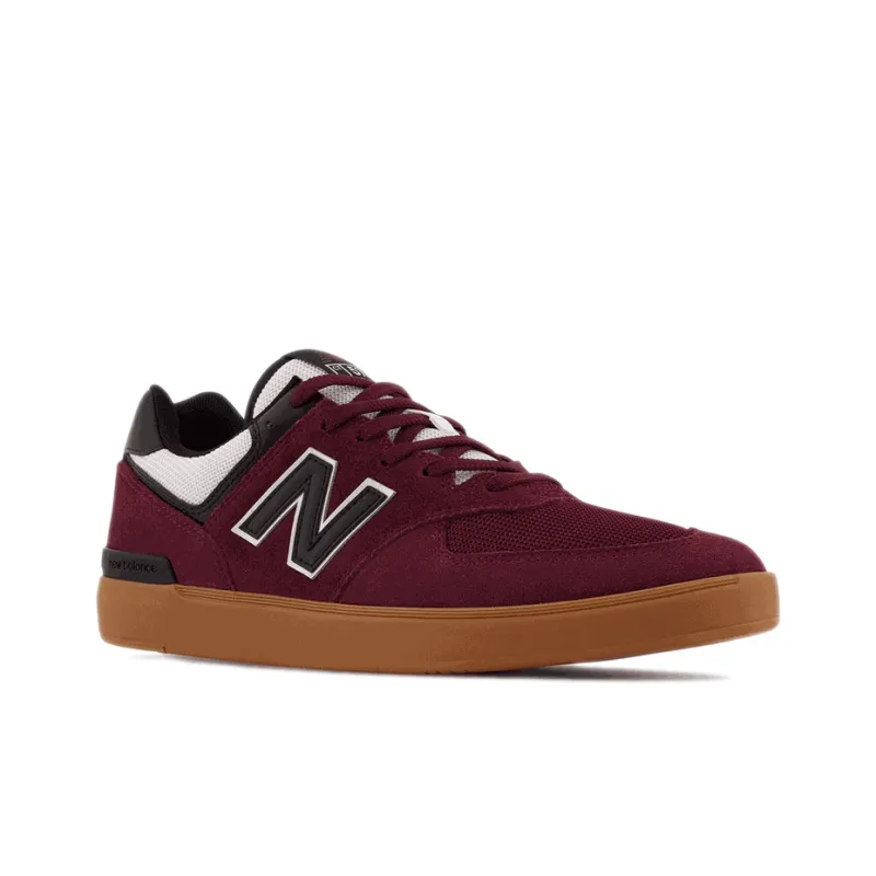 New Balance NB 574 Series Skateboard Shoes Men Low Top Red/Black-2