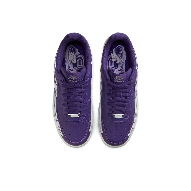 Nike Air Force 1 Low '07 Qs Purple Skeleton Halloween 2021-3