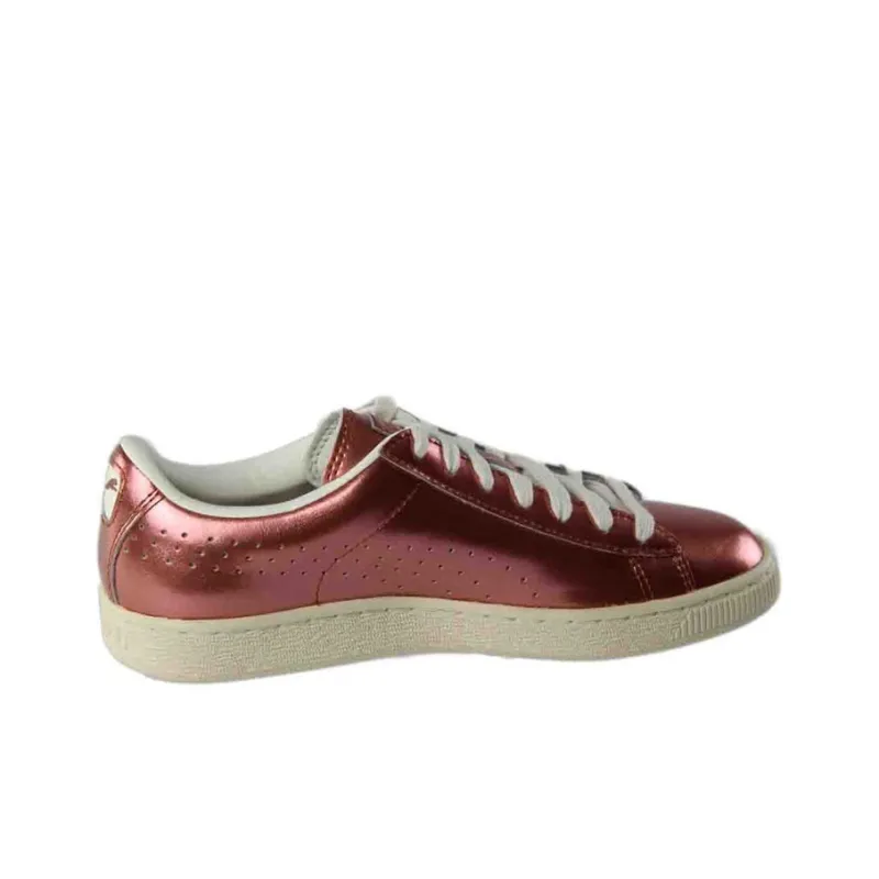 PUMA Basket Skateboard Shoes Women's Low-Top Rose Gold-1