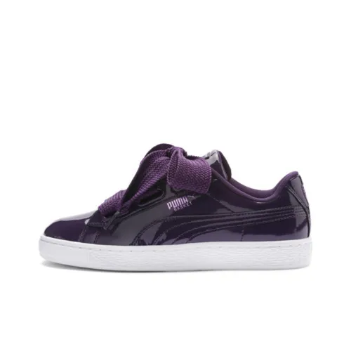 PUMA Basket Non-slip Lightweight Low-Top Skateboard Shoes Women's Purple
