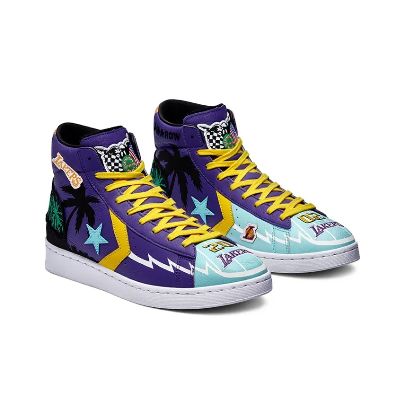 Converse Chinatown Market X Pro Leather High 'Lakers Championship Jacket'-2