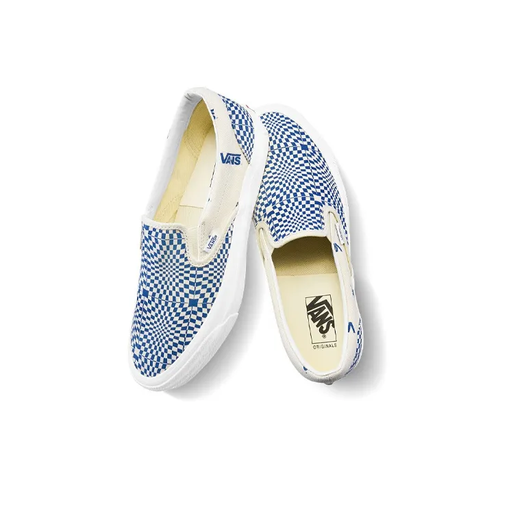 Vans Slip On Optical Check True Blue-3