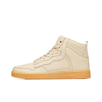 Anta Life Collection High-Top Skateboard Shoes Men's Oatmeal White