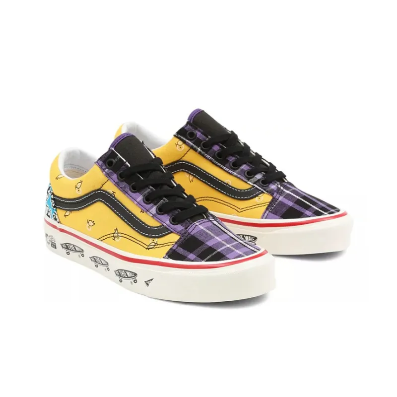 Vans Unisex Anaheim Factory Old Skool 36 Dx Sneakers Purple/Yellow-2