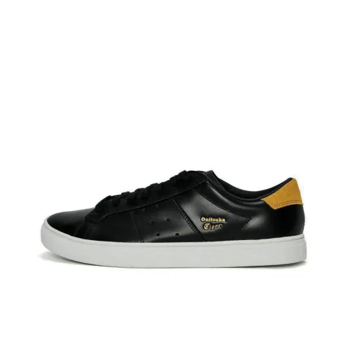 Onitsuka Tiger Lawnship 2.0Lawnship Slip-Resistant Lightweight Breathable Low-Top Skateboard Shoes Unisex Gold Black