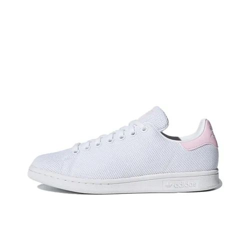 Adidas Originals STAN SMITH Collection Skateboard Shoes Women's Low-Top Bright White/Pink