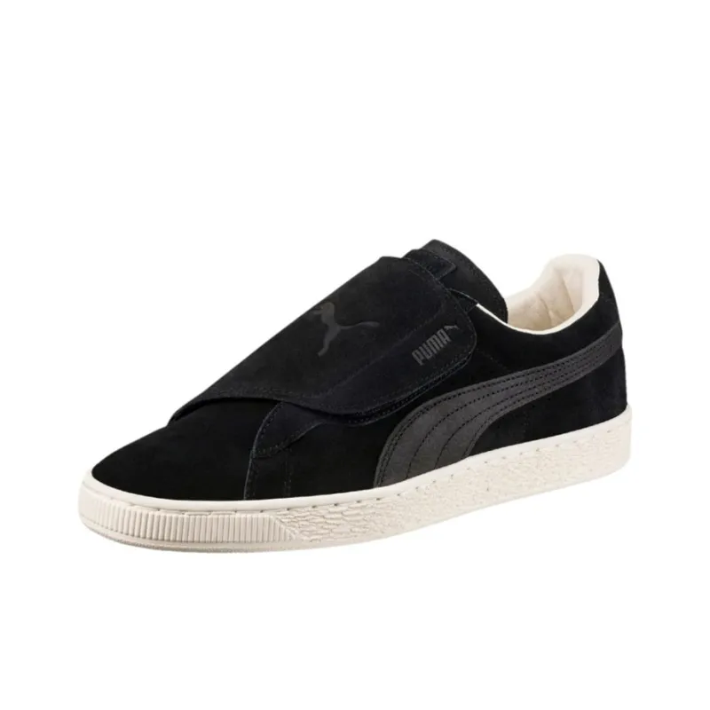 PUMA Suede Wrap Colorblocked Anti-Slip Wear-Resistant Low-Top Skateboard Shoes Men's Black-2