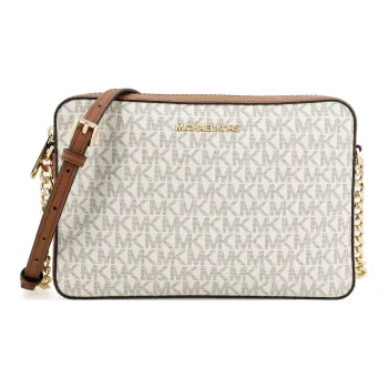 MICHAEL KORS Jet Set Cow Leather Camera Bags Shoulder Bags Women's Vanilla & Brown