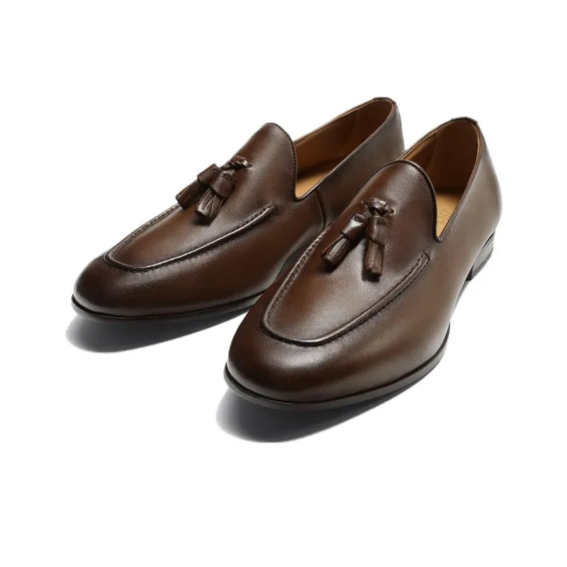 ZARA Loafers Men Brown-1