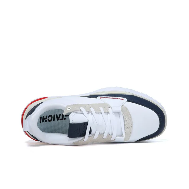 PEAK Taichi Player Anti Slip And Wear Resistant Lightweight Low Top Skateboard Shoes White Blue-3