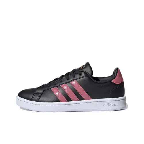 Adidas Neo GRAND COURT Skateboard Shoes Women's Low-Top Black/Pink