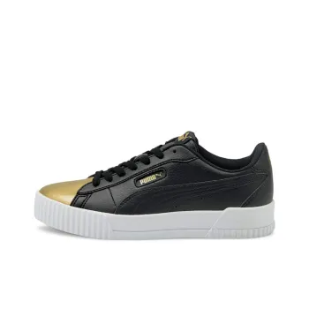PUMA Carina Series Skateboard Shoes Women's Low-Top Black/Gold