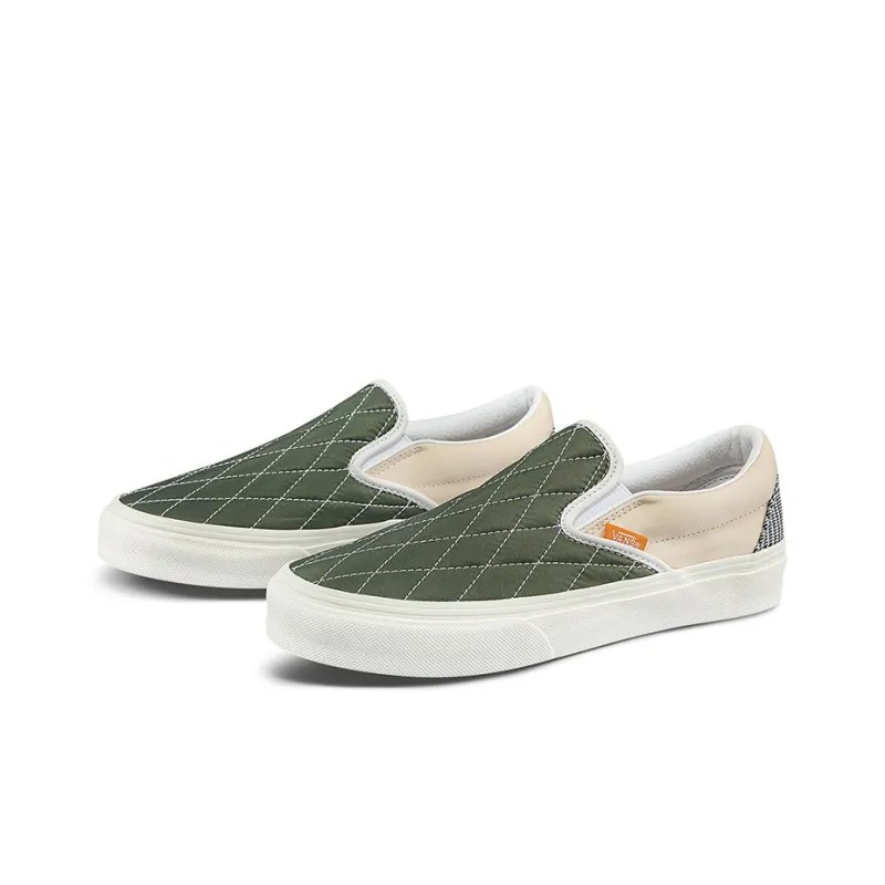Vans Unisex Slip On Sneakers Multi color 'Green Light Gray'-2