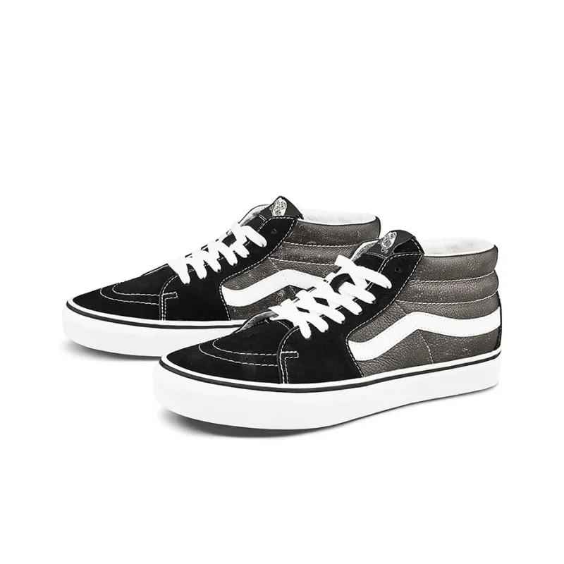 Vans SK8 Mid Splicing Mid Tops Casual Skateboarding Shoes Unisex Black-1