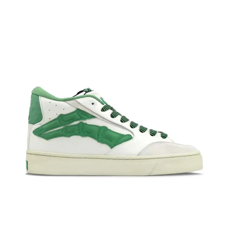 1807 X LINING Do Not Enter The River Skateboard Shoes Men High Top White/Green-1