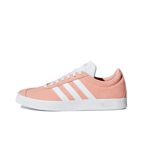 Adidas Neo VL Court 2.0 Skateboard Shoes Women's Low-Top Pink/White