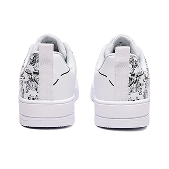 Erke Skateboard Shoes Men Low Top White/Black-3
