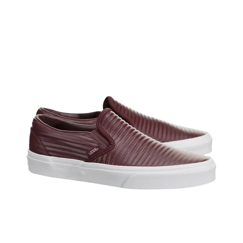Vans Classic Slip On Leather Red Women's-1