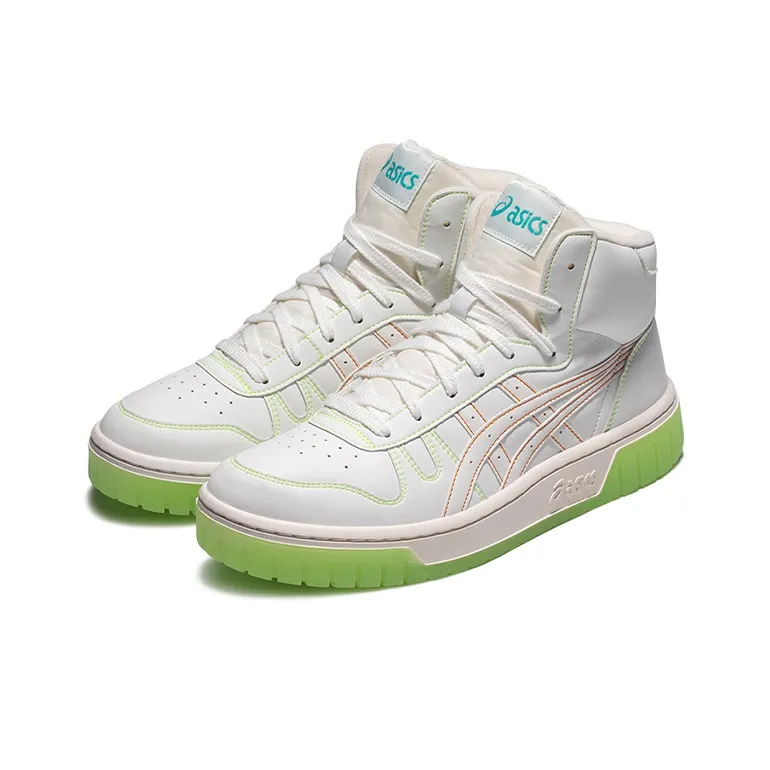 Asics Unisex Court Mz Hi High top Sneakers White/Green-1