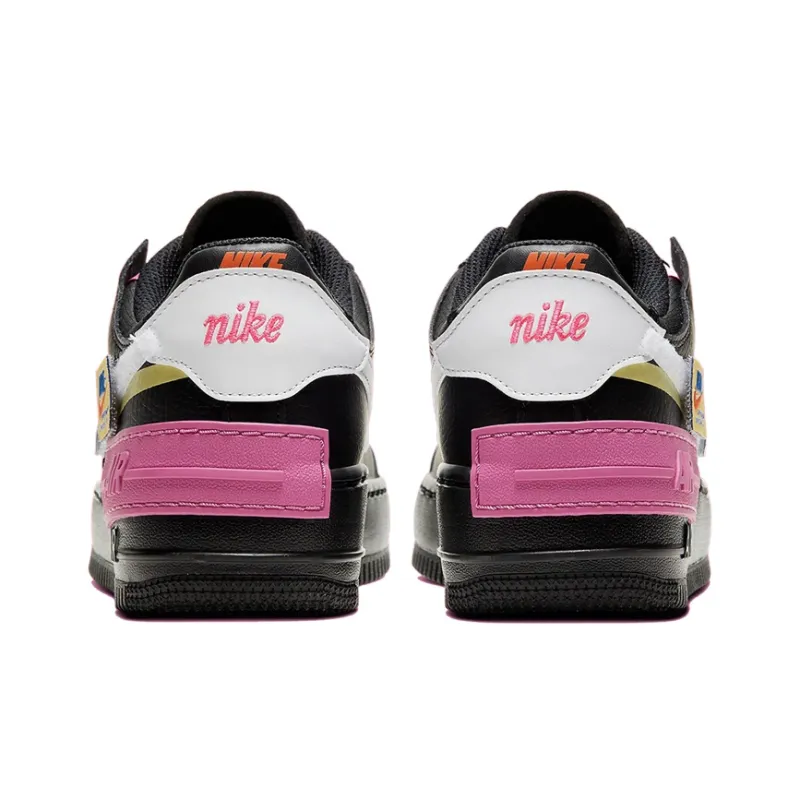 Nike Air Force 1 Low Shadow Removable Patches Black Pink Women's-4