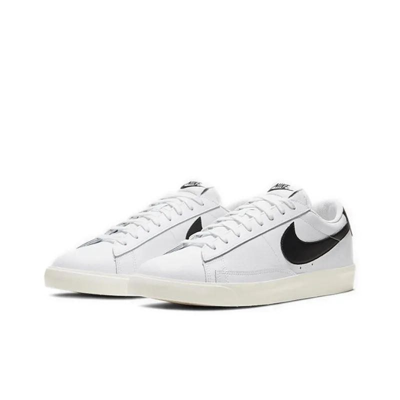 Nike Blazer Low Leather White Black-2