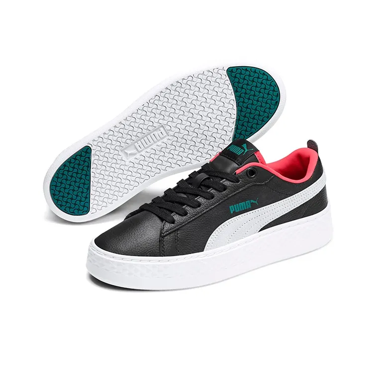 PUMA Smash Platform SoftFoam 'Black And White' Women's-2