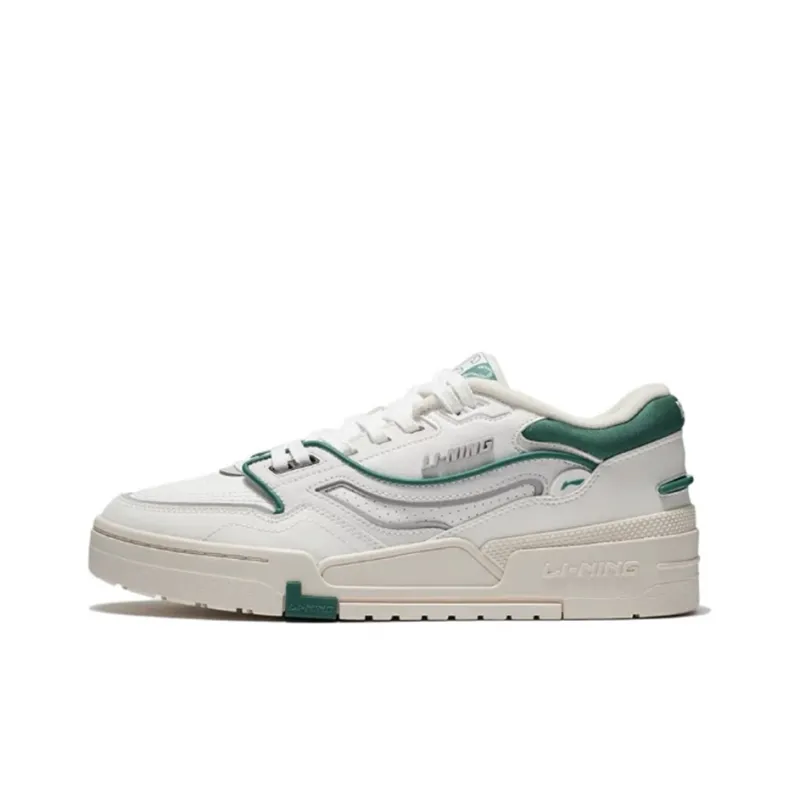 LiNing 001 BTC Low Top Skateboard Shoes Women's White Green-0