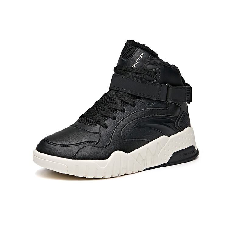 ANTA Life Collection Skateboard Shoes Women's High-Top Black