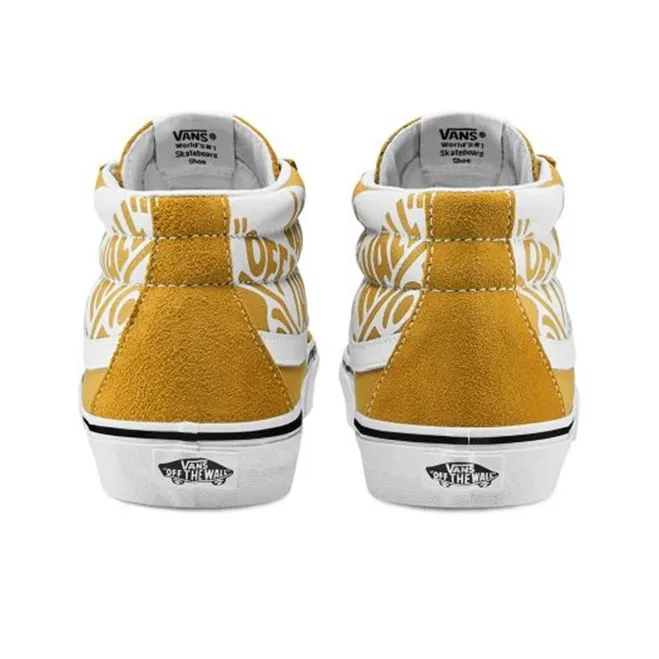 Vans SK8 Mid Reissue Logo 'Yellow White'-3