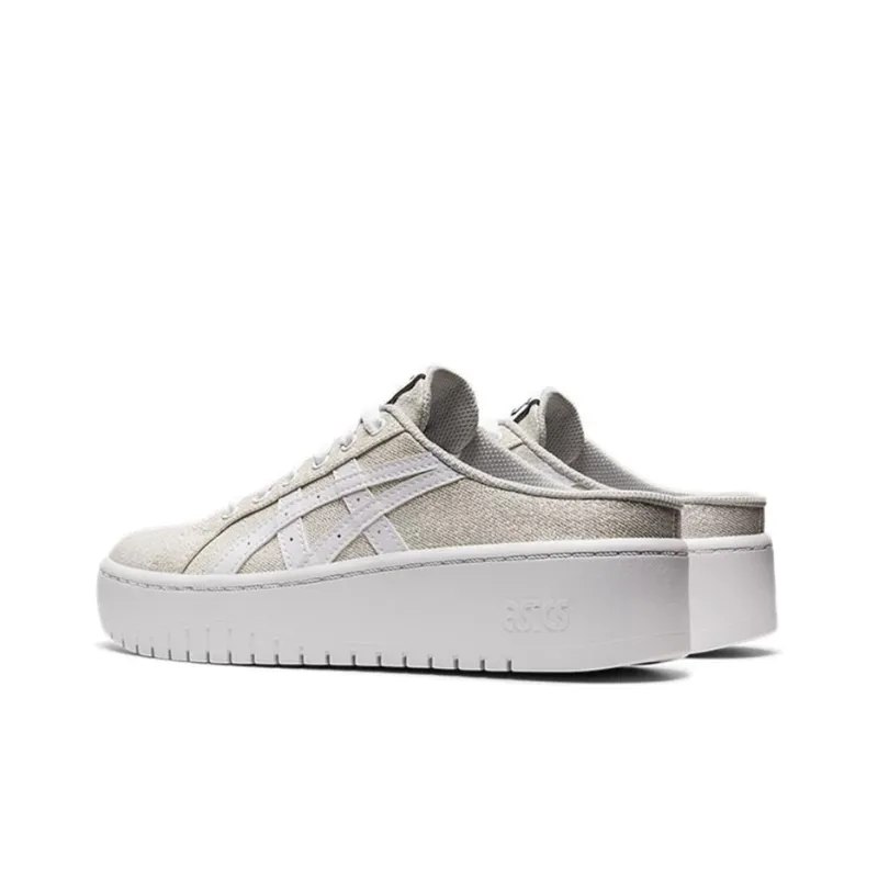 Asics Classic Ct Slip Resistant And Breathable Low Top Skateboard Shoes Women's White Gold-3