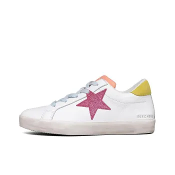 Skechers Diamond Starz Low Top Sneakers White/Red/Yellow Women's