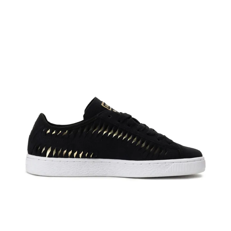PUMA Suede Metallic Entwine Balance Lightweight Low-Top Skateboard Shoes-1