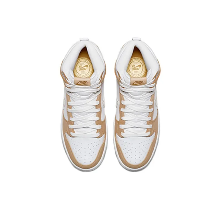 Premier X Nike SB Dunk High Retro White Champagne No‑Coin-2