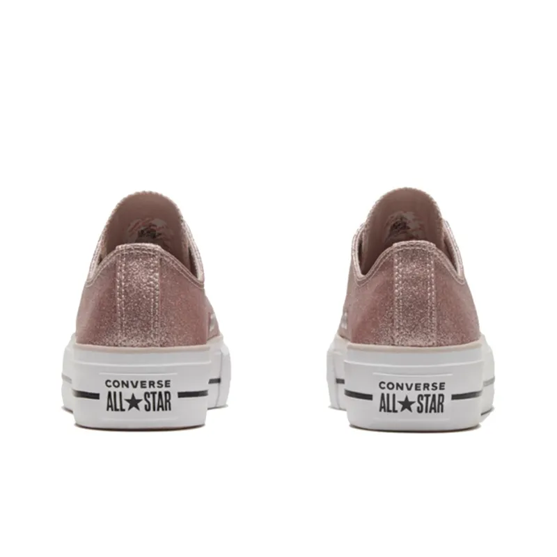 Converse Women's Chuck Taylor All Star Platform Low 'Silt Red Glitter' Women's-3