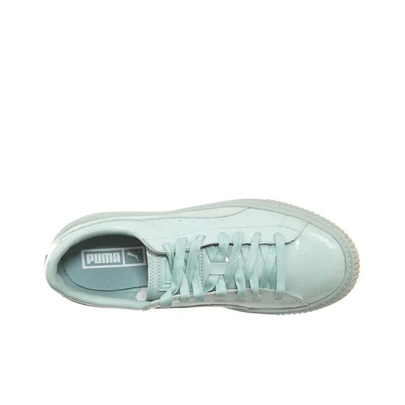 PUMA Basket Platform Patent Blue Women's-2