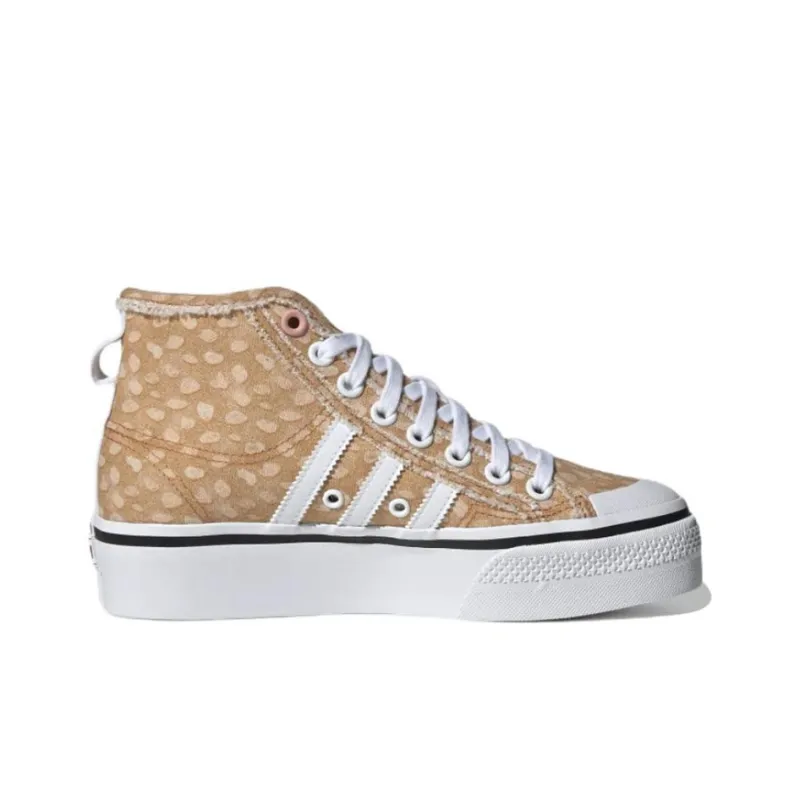 Adidas Nizza Platform Mid Disney Cloud White Legacy Burgundy Off White Women's-1