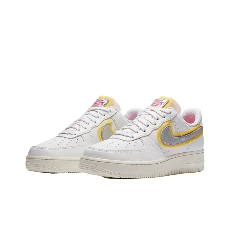 Nike Air Force 1 Low '07 Lx White Metallic Silver Gold Women's-2