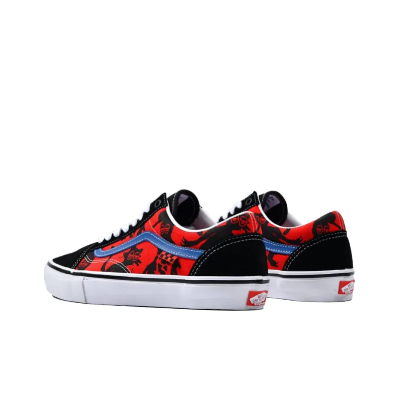 Vans Old Skool Krooked By Natas For Ray Black Red Blue-4