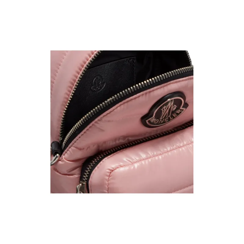 Moncler Kilia Nylon Fabric Shoulder Bag, Crossbody Bag Trumpets Women's Pink-4