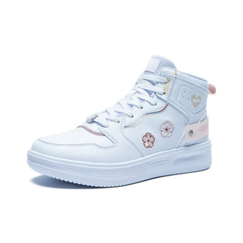 361° Skateboard Shoes Women's High Top White/Pink-2