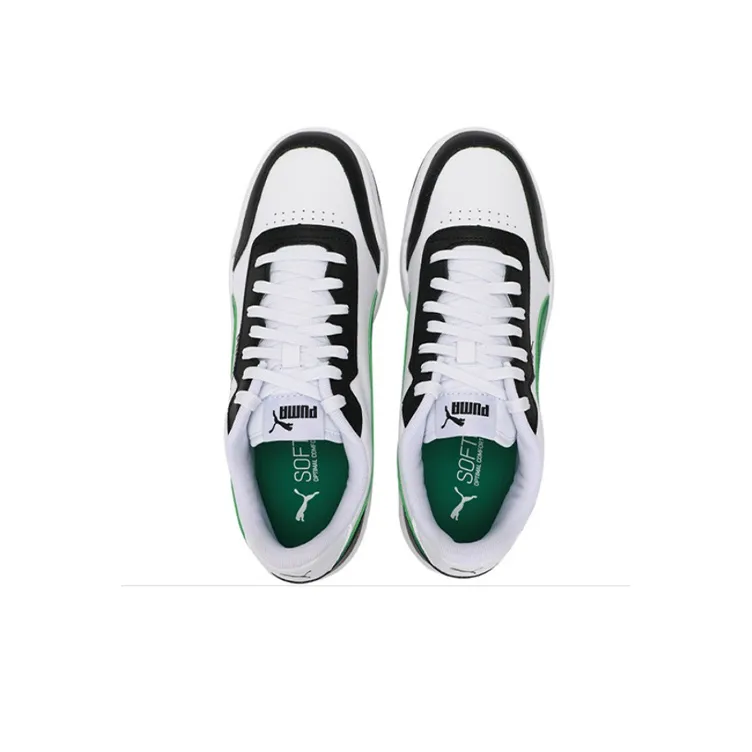 PUMA Caracal Wear resistant Lightweight Low Tops Casual Skateboarding Shoes Unisex White Green-3