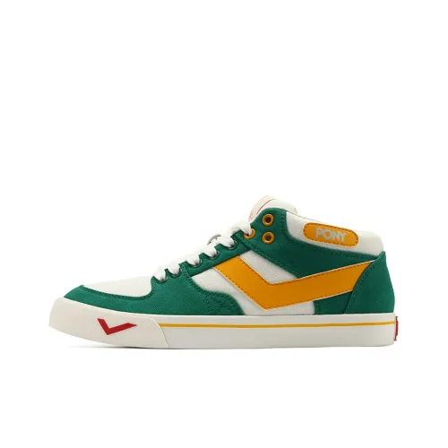 PONY Atop Anti-Slip And Wear-Resistant Lightweight Low-Top Skateboard Shoes Men's Green White
