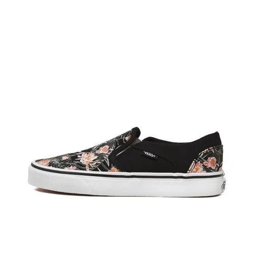 Vans Asher Skateboard Shoes Women's Low-Top Black Print