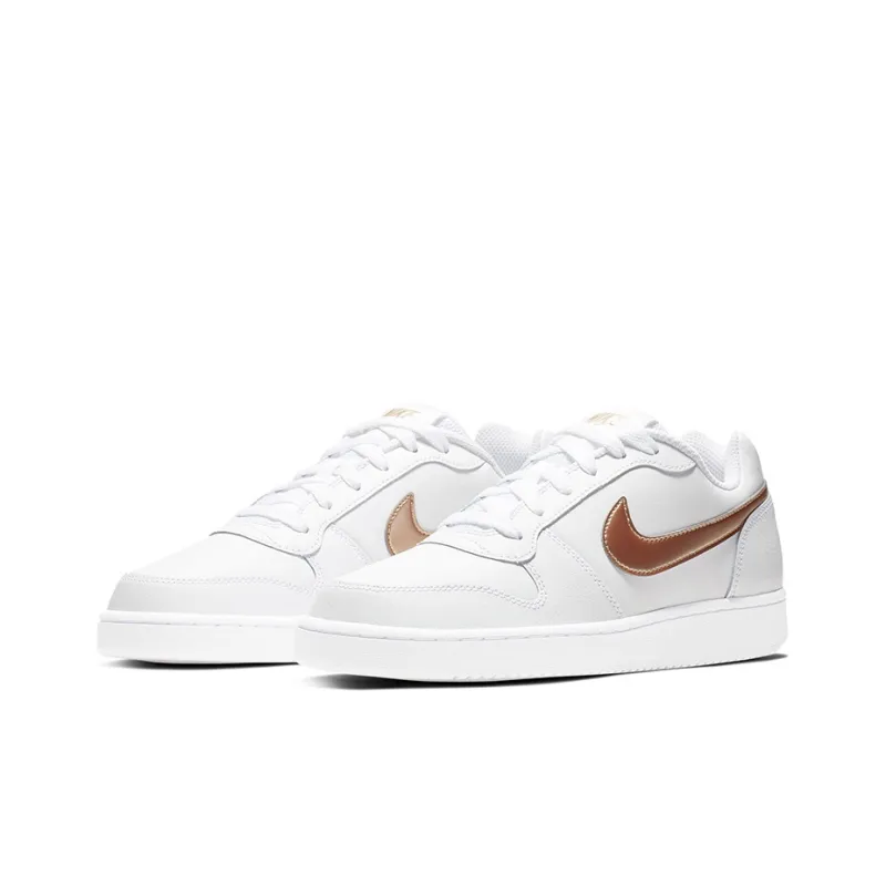 Nike Ebernon Low White/Gold Women's-2